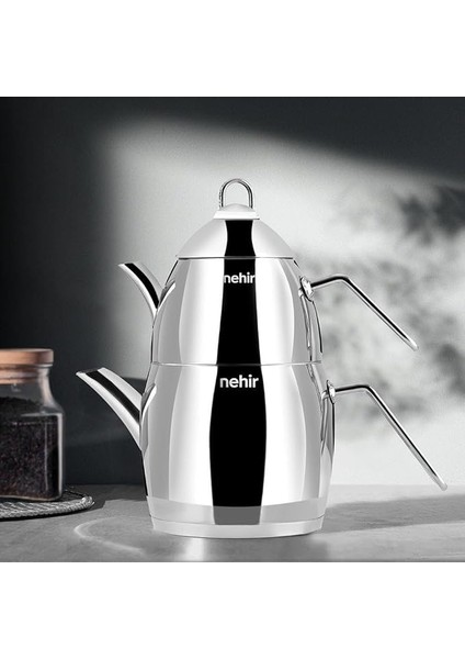 Florina Midi Orta Boy Paslanmaz Çelik 1.00-1.50LT. Çaydanlık Takımı