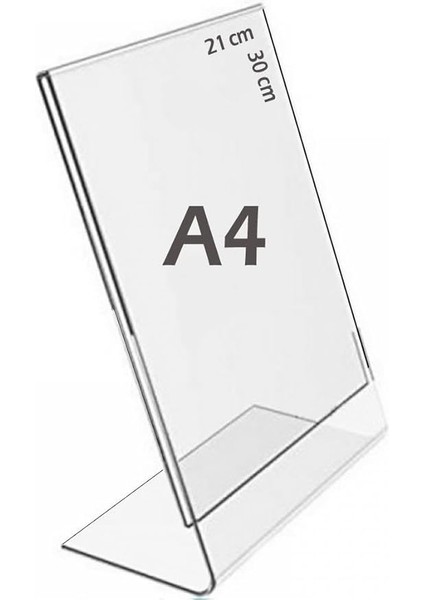 L-Tipi Dikey Şeffaf Föylük Menü Fiyatlık Broşür Etiket Fotoğraflık Albüm Stand Sehpa Reklam