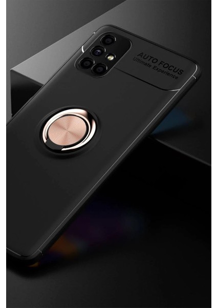 Litae Trend Bfs Samsung Galaxy M51 Kılıf Range Yüzüklü Silikon - Siyah-Gold fiyatları