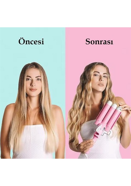 T-0042 Triple Su Dalgası Profesyonel Saç Şekillendirici Maşası fırsatları