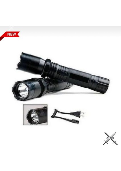 Taşınabilir Profesyonel Şarjlı El Feneri Fenerli Çelik Elektro Fener