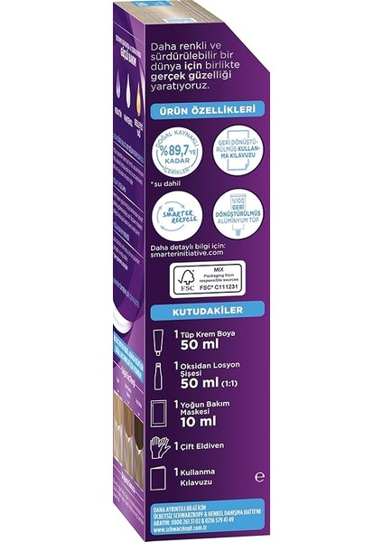 Yoğun Göz Alıcı Renkler Renk Açıcı 10-1 Küllü Açık Sarı fırsatları