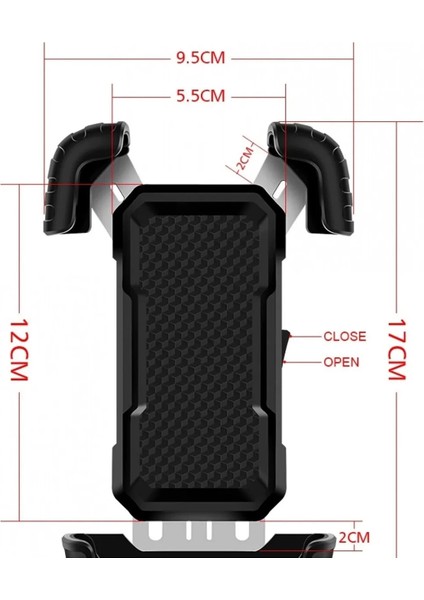 360° Derece Ayarlanabilen Gidon Bağlantılı Bisiklet Motosiklet Için Abs 4-7.8″ Inç Telefon Tutucu