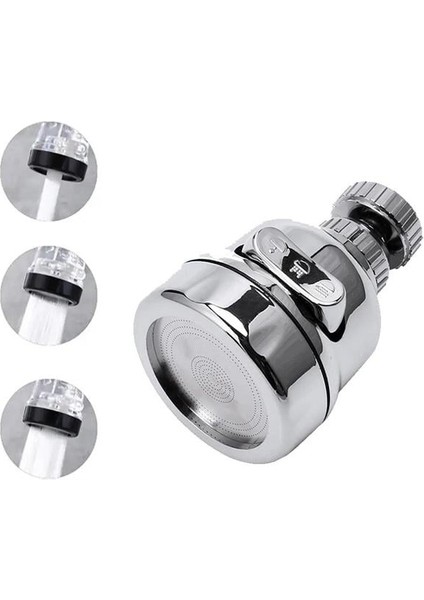 SN-27115 3 Kademeli Tasarruflu Musluk Başlığı 360 Derece