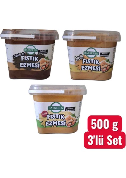 Fıstık Ezmesi 500 gr 3'lü Avantaj Seti