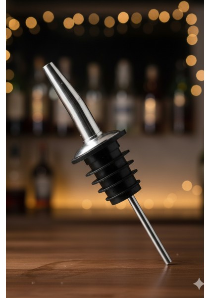 Paslanmaz Çelik Şişe Dökücü Ağızlık Seti 2'li - Hızlı Akış Bar Pourer | Zeytinyağı ve Kokteyl Şişesi Uyumlu