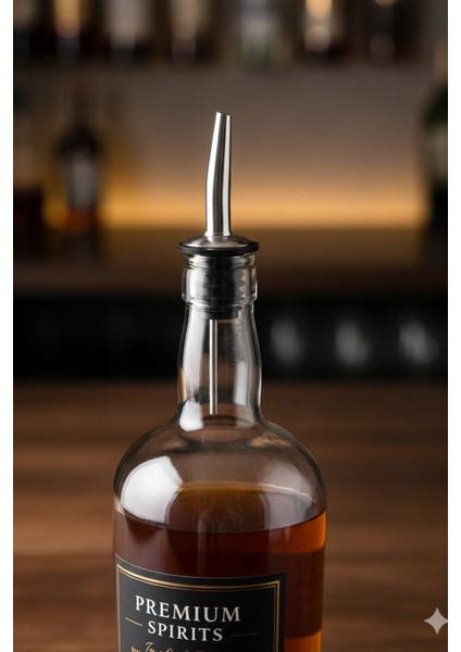 Paslanmaz Çelik Şişe Dökücü Ağızlık Seti 2'li - Hızlı Akış Bar Pourer | Zeytinyağı ve Kokteyl Şişesi Uyumlu