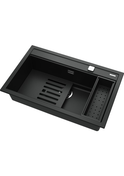 - Nova 80 Ws-Tg Black - Ankastre Kumanda Sifonlu Granit Eviye - Siyah - 79 cm - 115230057 modelleri