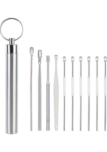 SN-27132 Paslanmaz Çelik 10'lu Kulak Temizleme Seti