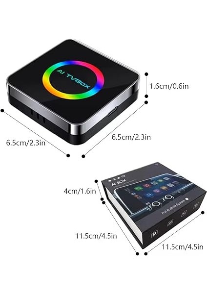 Android 13 Carplay Android Auto Aı Box, 4gb Ram 64GB Rom, Netflix Youtube Video Oynatma Destekli modelleri