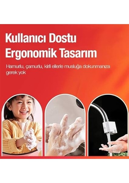 Polham Otomatik Sensörlü Su Tasarruflu Musluk Başlığı, Kızılötesi Sensörlü, Tüm Musluklara Uyumlu indirimleri