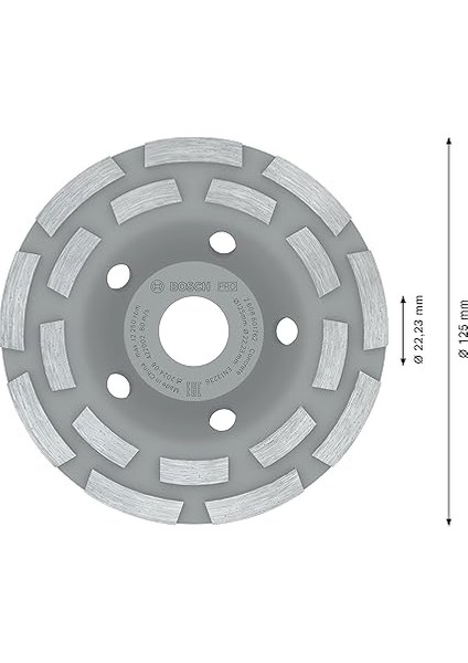 Professional Accessories Elmas Taşlama Diski Açılı Taşlamalar Için Uzman (Beton Için, Taşlama Diski: 125 Mm, Delik: 22,23 Mm, Beton Taşlama Makineleri Için Aksesuarlar) modelleri