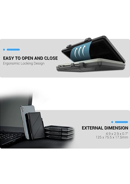 Sd Sdxc Sdhc X12 + Cfexpress Type-A Kart X12 Için Suya Dayanıklı Hafıza Kartı Kılıfı, Hafıza Kartı Kutusu Taşıma Çantası, Sd Kart Tutucu Depolama indirimleri