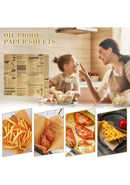 100 Yaprak Gıda Ambalaj Yağlı Kağıt Kareler 25*25CM Pişirme Kağıdı Sandviç Peynir Hamburger Kek Pişirme Kızartması Hediyeler fırsatları
