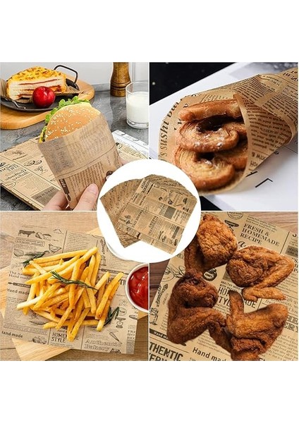 100 Yaprak Gıda Ambalaj Yağlı Kağıt Kareler 25*25CM Pişirme Kağıdı Sandviç Peynir Hamburger Kek Pişirme Kızartması Hediyeler indirimleri