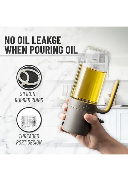 Yağ Püskürtücü Mutfak Aleti Pişirme Için Yüksek Borosilikat Cam Yağ Püskürtücü Bay, 250 ml Zeytinyağı Sprey Şişesi, Airfryer, Salata, Barbekü, Mutfak Pişirme, Kavurma, Koyu Gri fırsatları