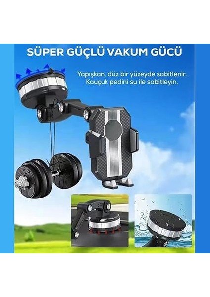 Modellere Uyumlu - 360 Derece Dönen Vakumlu Araç Içi Telefon Tutacağı - Vantuzlu Telefon Tutacağı - Yüksek Kalite Tutucak modelleri