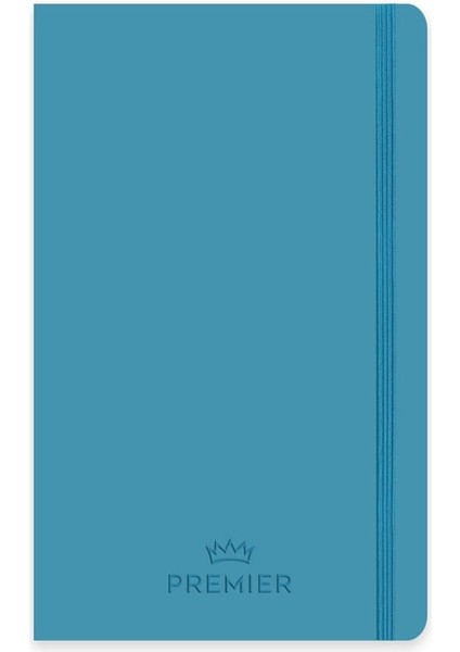 Color 9X14 80 Yaprak Çizgili Ciltli Premier Defter - Mavi