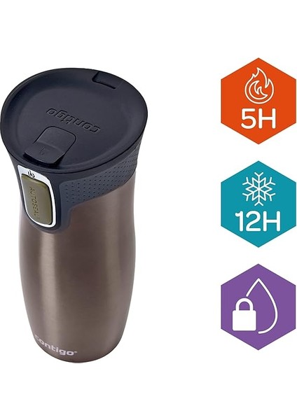 Westloop Autoseal Termos Bardak 470 ml Kahverengi fiyatları