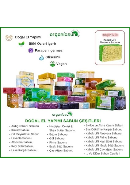 Doğal Kabak Lifli Çay Ağacı Sabunu 120 gr x 3 Adet Tüm Cilt Tipleri Için Sivilce ve Siyah Nokta Karşıtı modelleri