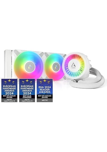 Liquid Freezer Iıı - 240 A-Rgb Intel/amd Uyumlu, 240MM Radyatörlü, 2X12CM P12 Pwm Fanlı, Sıvı Işlemci Soğutucu Beyaz (AR-ACFRE00150A)