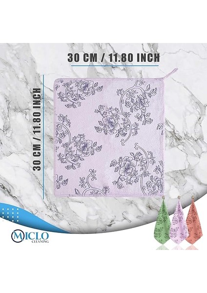 Cleanıng | Premium Kalite Desenli Kadife Mutfak Bezi | Leke Tutmaz-Koku Yapmaz X3 Adet 30X40CM modelleri