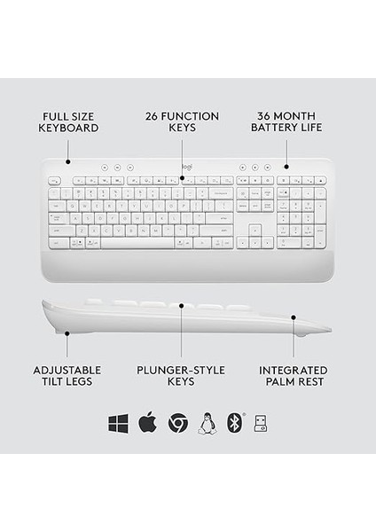 Signature MK650 Multi-Device Bolt Alıcılı Bluetooth Kablosuz Klavye ve Mouse Seti Türkçe Q fiyatları