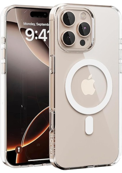 iPhone 14 Pro Mag-Safe Sararmaz Kılıf - Şeffaf Pc, Mıknatıslı, Ince, Darbeye Dayanıklı, Çizilmez, Hafif, Premium Koruma, Şeffaf Kapak, Mıknatıslı, iPhone 14 Pro Koruyucu Kılıf