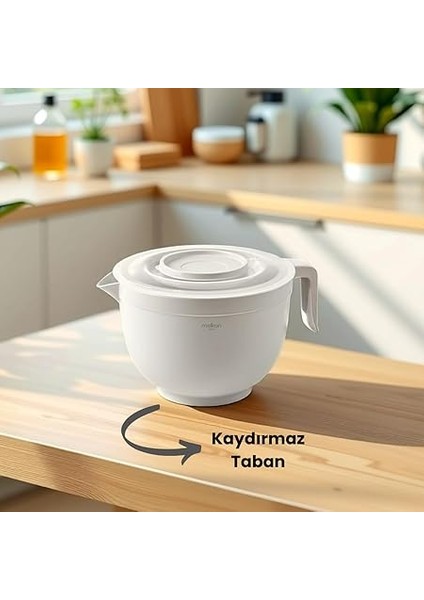 Home Karıştırma Kabı &amp; Mikser Kase Kapaklı Mikser Kase 3 Litre Çırpma Kabı Krem fiyatları