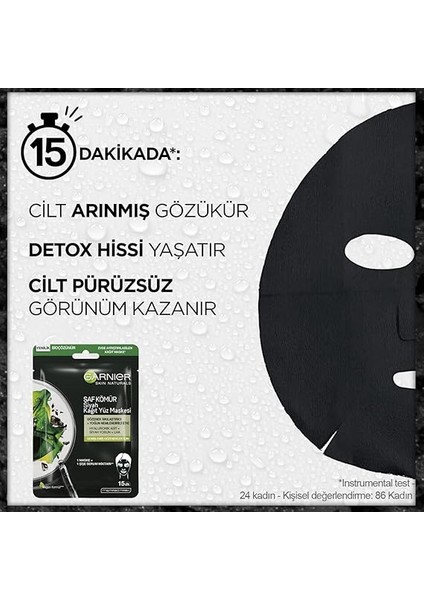Skin Naturals Kömürlü Kağıt Yüz Maskesi Siyah Yosun modelleri
