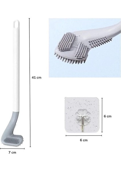 Haus Golf Tasarımlı Silikon Wc Klozet Mutfak Temizlik Fırçası Kanca Hediyeli modelleri
