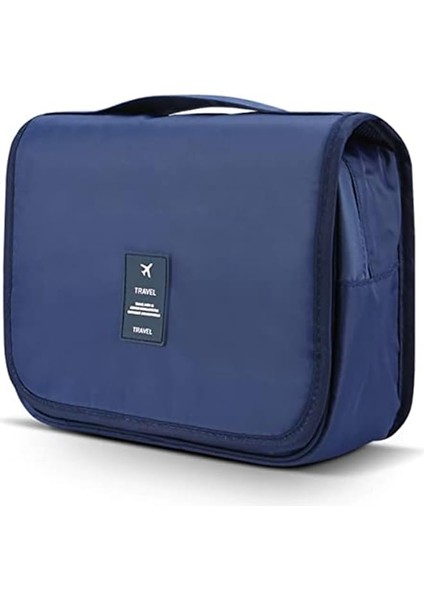 Su Geçirmez Organizer Askılı Seyahat Kozmetik Makyaj Çantası Lacivert