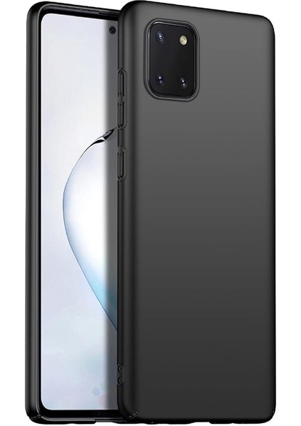 Iletişim Samsung Galaxy Note 10 Lite ile Uyumlu Kapak Mat Siyah Silikon Lux Kılıf