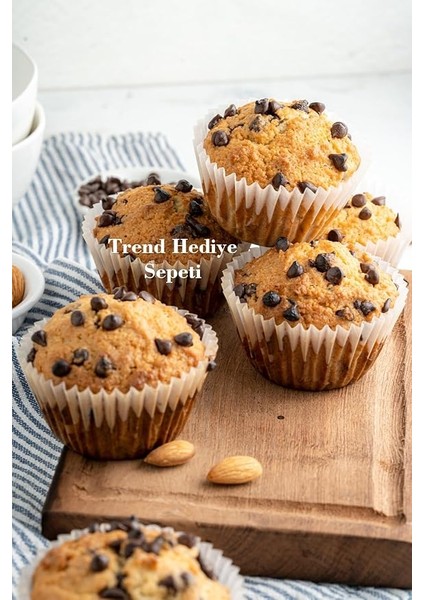 Hediye Sepeti Takribi 200 Adet Büyük Boy Beyaz Muffin Kek Kalıbı, Cupcake Kağıdı, Browine Kalıbı 50X40 mm