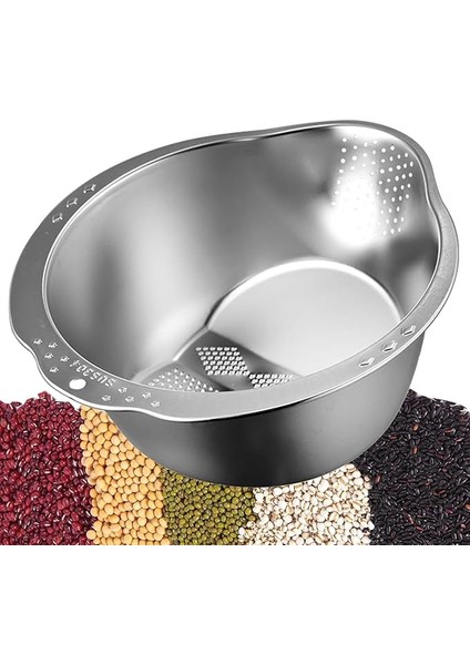Çok Amaçlı Pirinç Meyve Makarna Süzgeci Paslanmaz 304 Çelik