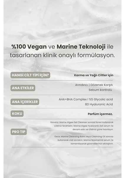 Professional Marine Algae, Arındırma ve Gözenek Karşıtı Yüz Toniği, 100 ml fırsatları