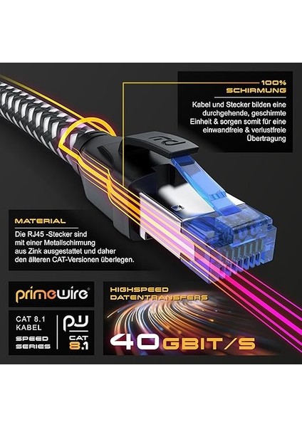 - Cat 8 Ağ Kablosu 40 Gbits - 10 M - Pamuk Manto - Lan Kablosu Patch Kablosu Veri Kablosu RJ45 - Cat 8 Gigabit Ethernet Kablosu - 40000 Mbits Hız - S/ftp Pımf Zırhlı - Siyah fırsatları