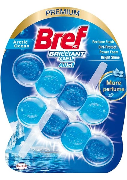 Wc Brilliant Jel Buzul Okyanus Kokulu Hepsi 1 Arada 2'li Klozet Temizleme Topu 1 x 2 Adet, Jel Buzul Okyanus 2