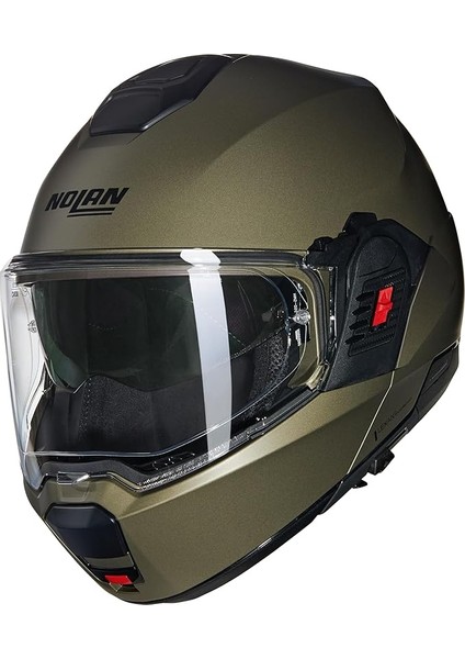 N120-1 Classico Mobile Çenesi Arkaya Açılan Motosiklet Kaskı Mat Kahverengi 315 Xl