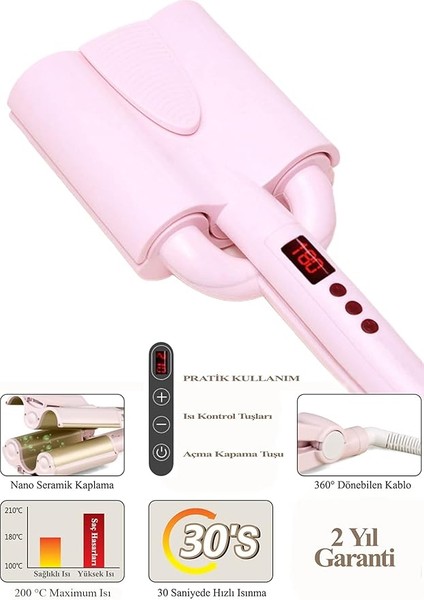 Jolvena Derin Wag Tipi Su Dalgası Saç Maşası 32 mm modelleri