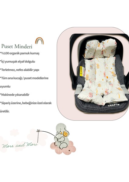 Bebek Puset MINDERI_%100 Pamuk Poplin _ Filli Desenli fırsatları