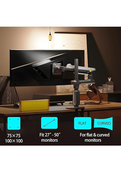 Bayou A7-Gaming, 2-18 kg Uyumlu, 27INCH-50INCH Aralığında Büyük Ekranlar Için Profesyonel Oyuncu Monitör Standı fiyatları