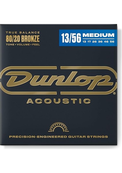Dunlop DAB1356 Medium 80/20 Bronze Akustik Gitar Teli (13-56)