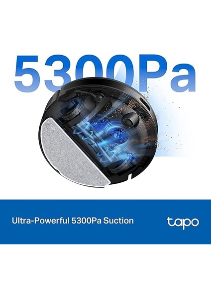Tapo RV20 Max Plus; 83MM Ince Tasarım, Magslim Lidar Navigasyon, 5300PA Yüksek Vakum Güçlü, Akıllı Otomatik Boşaltma Ünitesi, Tapo Iq, Robot Süpürge ve Paspas modelleri