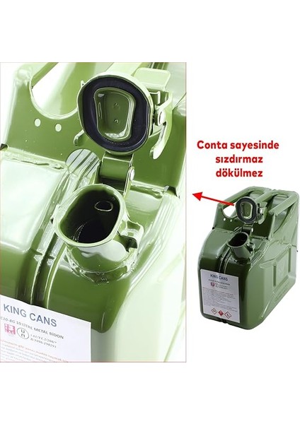 Metal Benzin Bidonu 10 Litre Akaryakıt Mazot Taşıma Doldurma Depolama Bidonu Dayanıklı Bidon modelleri