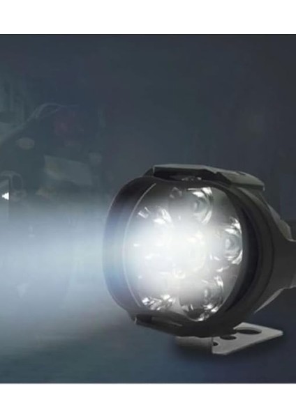 2 Adet Motosiklet Scooter LED Sis Farı Çakar ve Sabit Mod 6 Ledli fiyatları