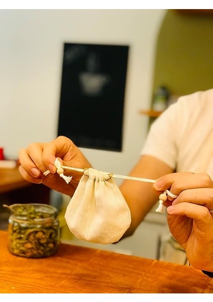 Yoga And Food 2 Adet Demlik Yıkanabilir Kumaş Çay Kesesi - Organik, EKOLOJIK,%100 Ham Ağartılmamış Ham Pamuk (Demlik Boy) indirimleri