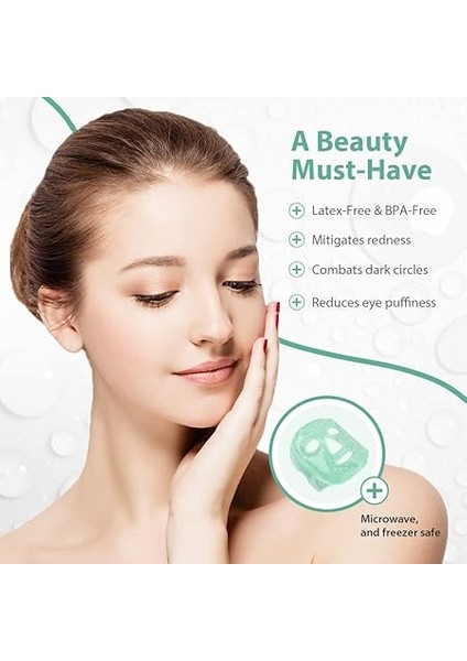 Soğuk Yüz Göz Maskesi, Buz Paketi, Yüzün Şişmesini Azaltır, Koyu Halkaları, Jel Boncuklar, Sıcak Sıcak Soğuk Kompres Paketi, Kadın Baskısı, Baş Ağrısı, Cilt Bakımı Için Spa fırsatları