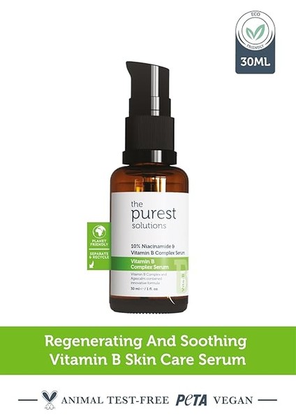 Purest Solutions, Bariyer Güçlendirici ve Yatıştırıcı B Vitamini Cilt Bakım Serumu 30 ml (%10 Niacinamide + Provitamin B5) fiyatları