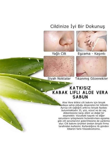 Lifli Katı Doğal Sabun Aloe Veralı El Yüz Saç Vücut Için, El Yapımı Banyo Sabunu 130GR fiyatları